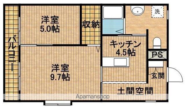 ライフコア(1LDK/2階)の間取り写真
