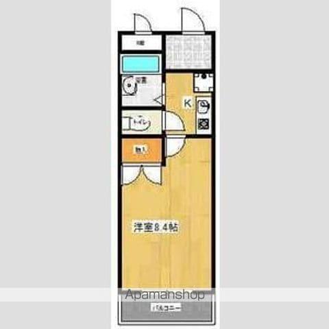 あさけハイツ(1K/2階)の間取り写真