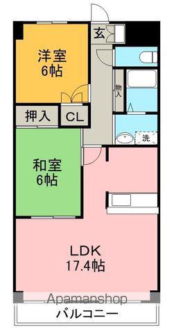 ドリームシティ住吉A(2LDK/1階)の間取り写真