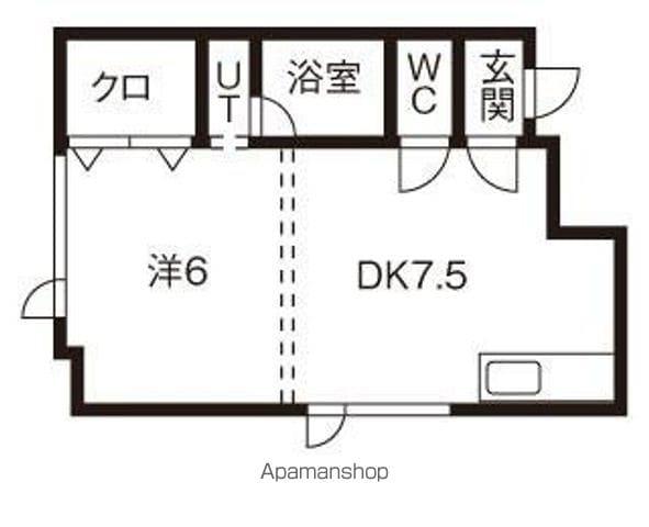 ドリーム24(1DK/2階)の間取り写真