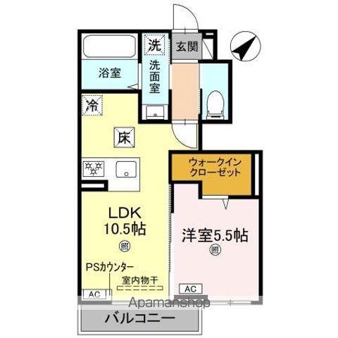 AMULETTE NEXIA COURTアミュレット・ネクシア(1LDK/1階)の間取り写真