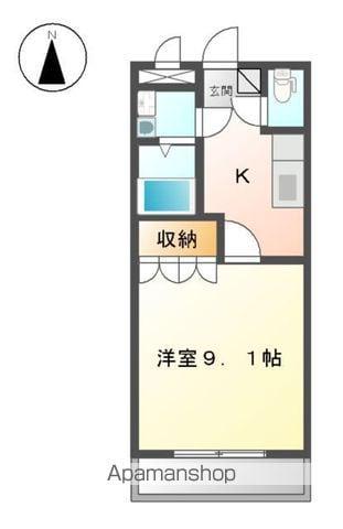 プラムガーデンSIN(1K/3階)の間取り写真