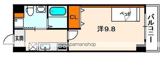 アートプラザ枚方(1K/5階)の間取り写真