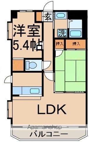 エルバルコ(2LDK/3階)の間取り写真