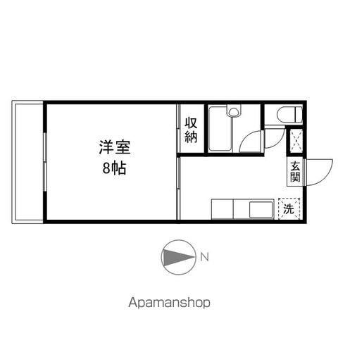 コーポ松岡(1K/1階)の間取り写真