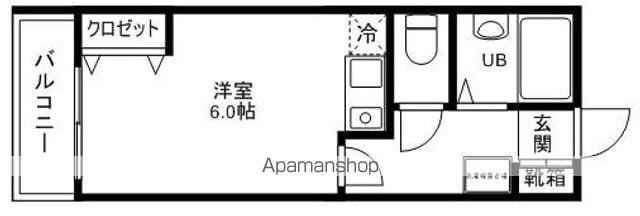 リフレイン25(1K/4階)の間取り写真