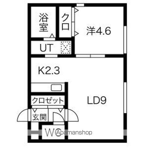 グランスクエアⅡ(1LDK/3階)の間取り写真