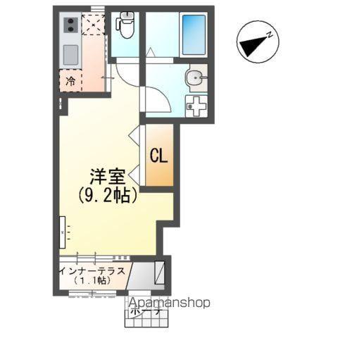 BON LYON (1K/1階)の間取り写真