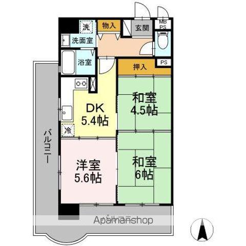 ネオハイツ桑野(3K/3階)の間取り写真