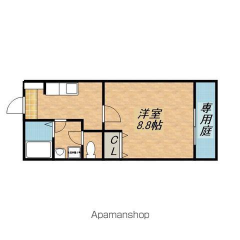 レフィナード(1K/1階)の間取り写真