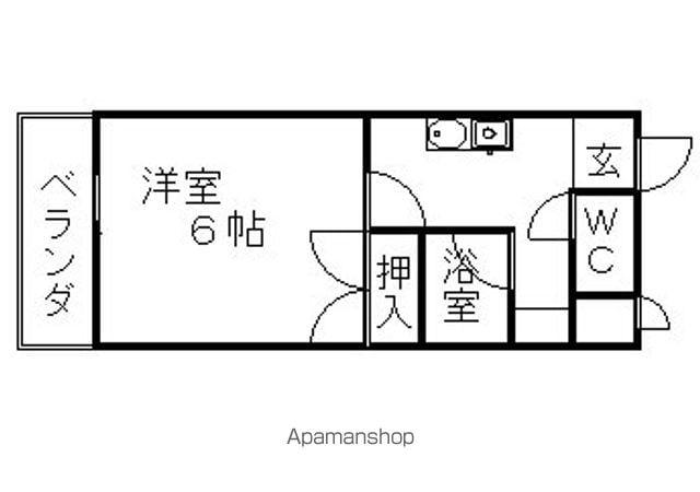 スペリア瑞穂(1K/1階)の間取り写真