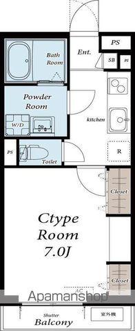 リブリ・井土ヶ谷(1K/1階)の間取り写真