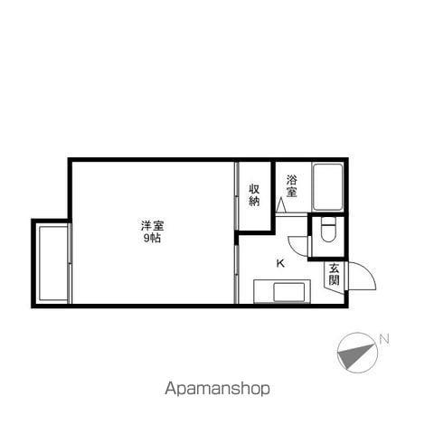 フレグランス七瀬Ⅱ(1K/2階)の間取り写真