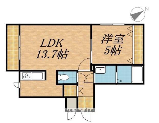 クラリス東札幌Ⅱ(1LDK/4階)の間取り写真