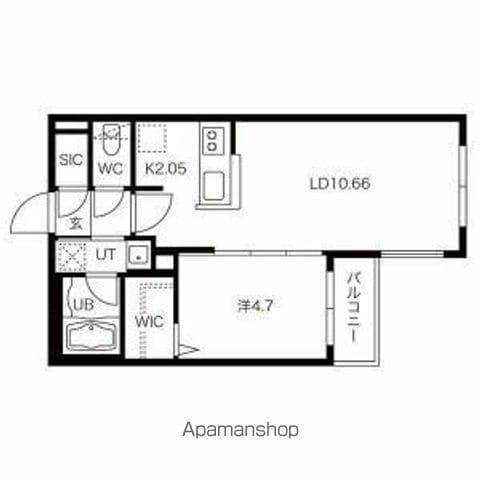 CASA VICOLO千歳(1LDK/4階)の間取り写真