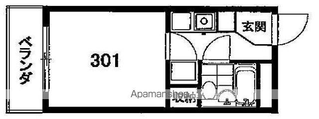 グレース牛浜(1K/3階)の間取り写真