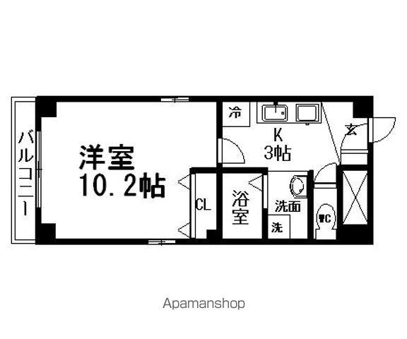 第2ステュディオ大曽根(1K/3階)の間取り写真