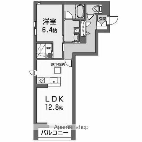 ヴォロンテ上杉(1LDK/1階)の間取り写真