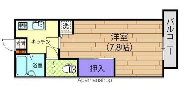 サンパティーク上之園(1K/4階)の間取り写真