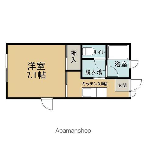 NOWHERE ROOM(1K/1階)の間取り写真