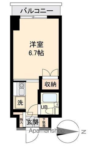 アソルティ東二番丁レジデンス(ワンルーム/6階)の間取り写真