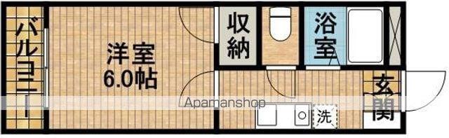 レオパレスFINE中沢(1K/3階)の間取り写真