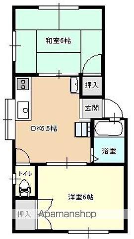 コーポA(2DK/1階)の間取り写真