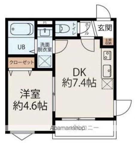 コネクトパーク東本町(1DK/3階)の間取り写真