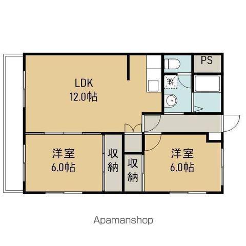 ロイヤルヒルズ緑が丘(2LDK/1階)の間取り写真