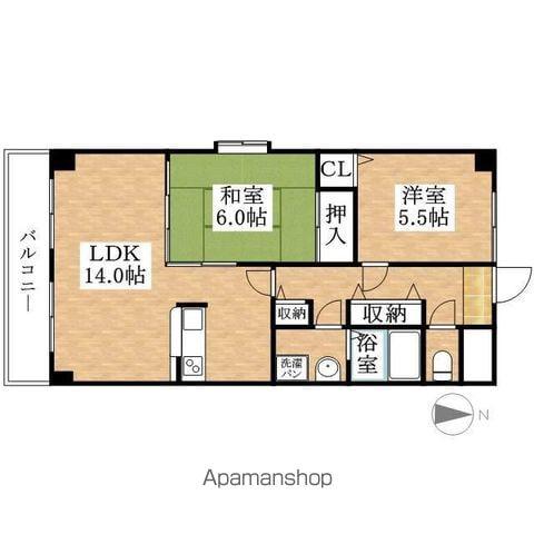 ベルハイム・S(2LDK/3階)の間取り写真