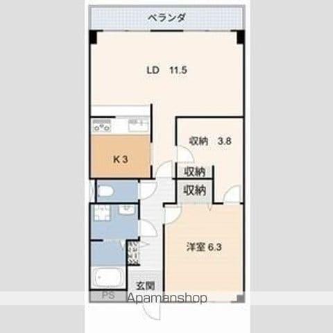 グリーンヒルズ白山(1LDK/1階)の間取り写真