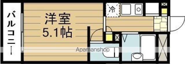 フューチャードーム(ワンルーム/1階)の間取り写真