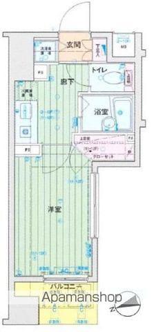プレール文京ウエスト(1K/6階)の間取り写真