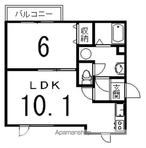 クローバーハイツⅡ(1LDK/1階)の間取り写真