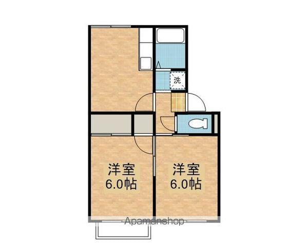 STハイツ盛岡南Ⅱ(2DK/2階)の間取り写真