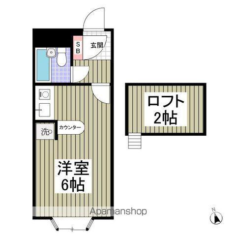 ベルピア久喜第4-3(ワンルーム/1階)の間取り写真