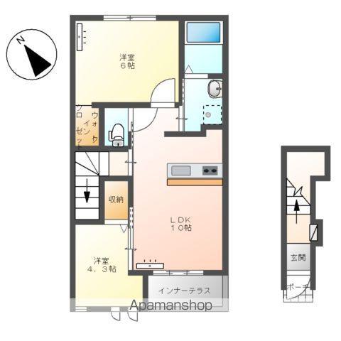 カルミア(2LDK/2階)の間取り写真
