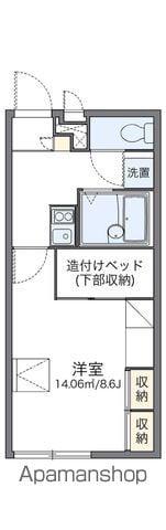 レオパレス北平野(1K/1階)の間取り写真