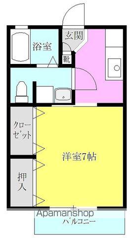 WEBHOUSE野地(1K/2階)の間取り写真