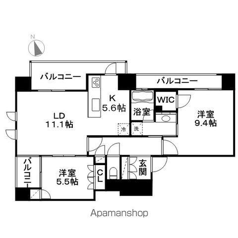 プライムメゾン御器所(2LDK/8階)の間取り写真