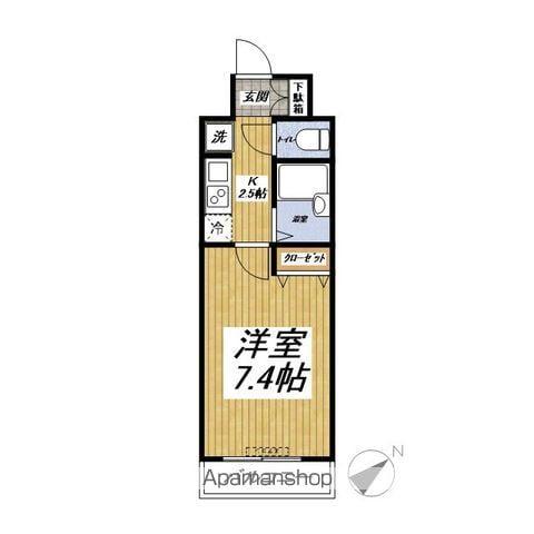 ライズ赤塚(1K/2階)の間取り写真