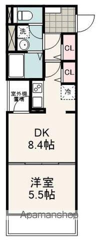 レジみん春日(1DK/2階)の間取り写真