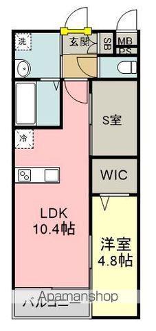 LIFEFIELD小郡Ⅱ(1SLDK/2階)の間取り写真