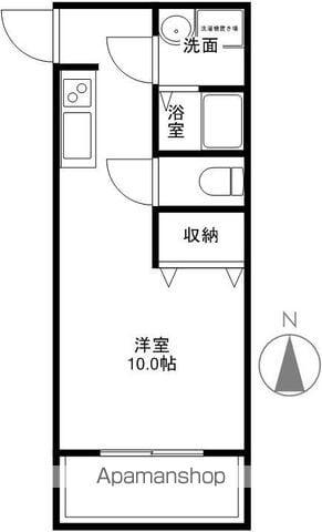 藤ハイツ(ワンルーム/4階)の間取り写真