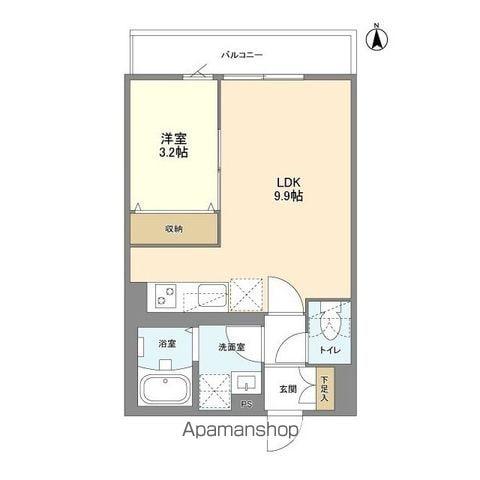 ウェルスクエア新中野Ⅱ(1LDK/3階)の間取り写真