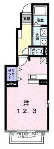 アベンシス5(ワンルーム/1階)の間取り写真