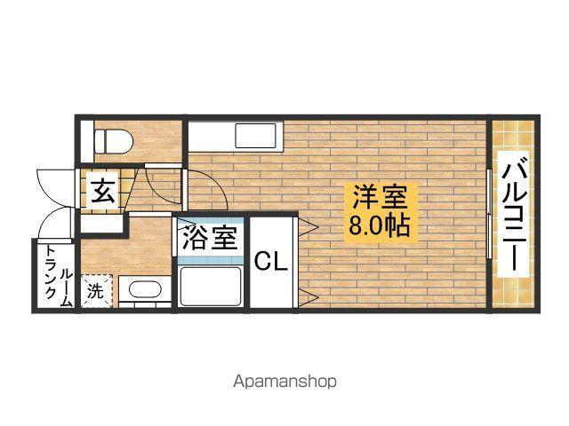 リーヴァ 神石(ワンルーム/3階)の間取り写真