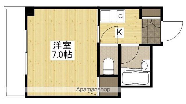 比治山エコテラス(1K/4階)の間取り写真