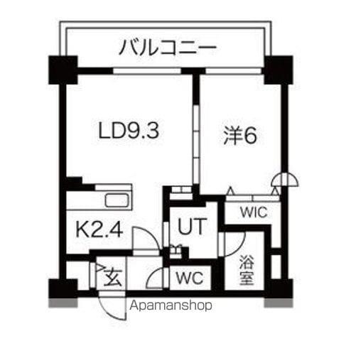 F008(1LDK/5階)の間取り写真