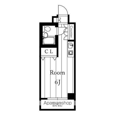 メゾン・ド・エトワール(ワンルーム/4階)の間取り写真